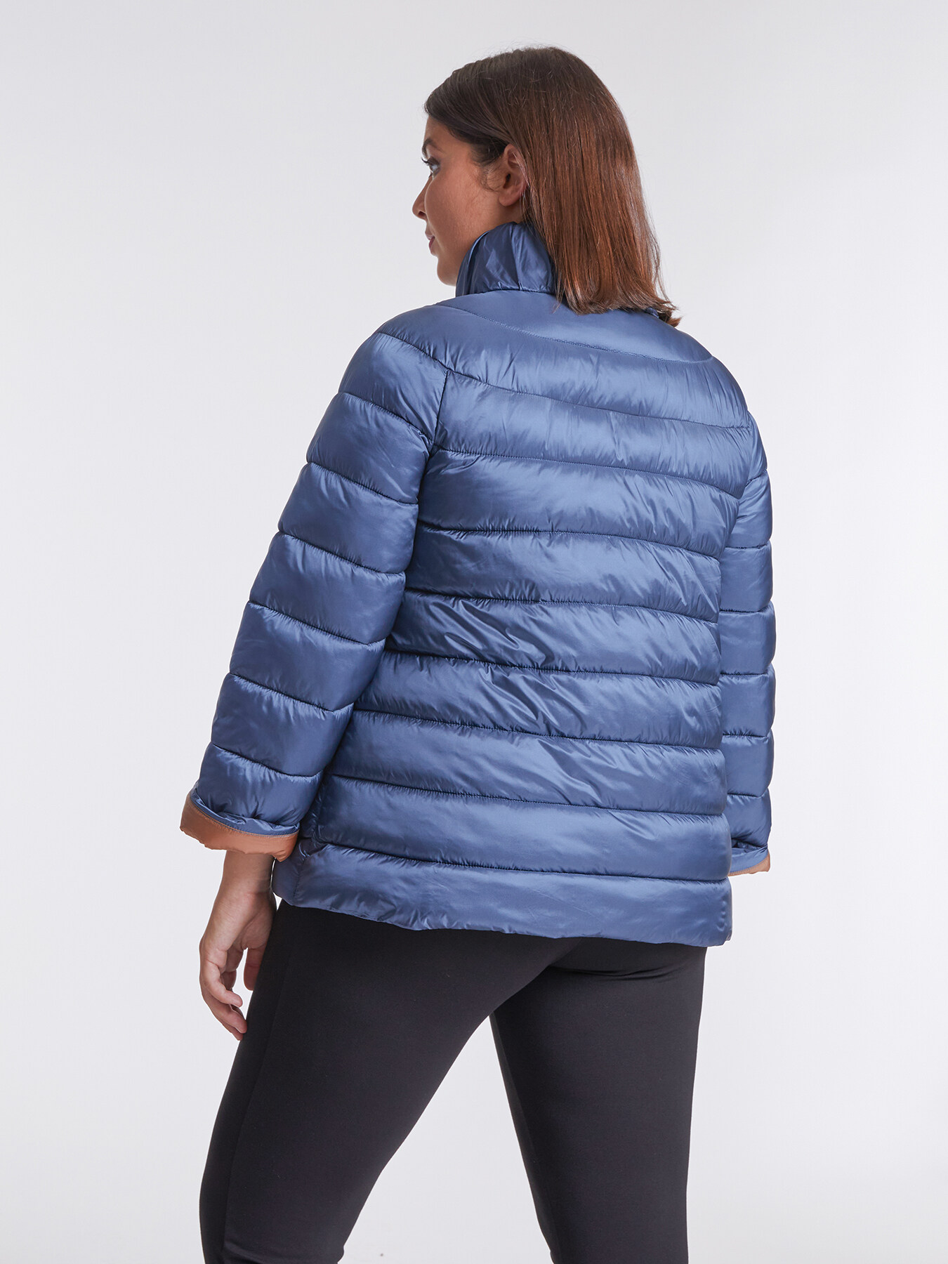 Piumino light weight con collo arricciato image number 1