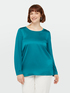 Zweistoffiges T-Shirt aus Viskose-Mischjersey image number 0