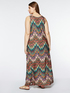 Long printed beach cover-up dress image number 1