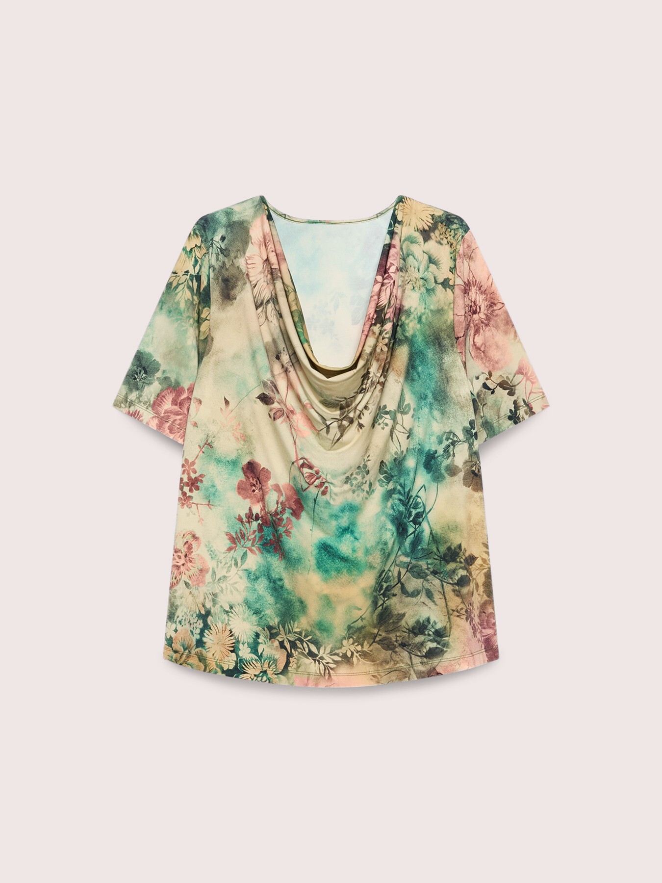 Jersey t-shirt with print and soft neckline image number 5