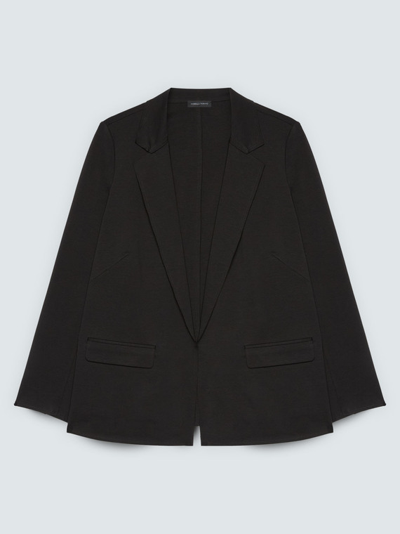 Blazer aus Milano-Strick in Baumwollmischung