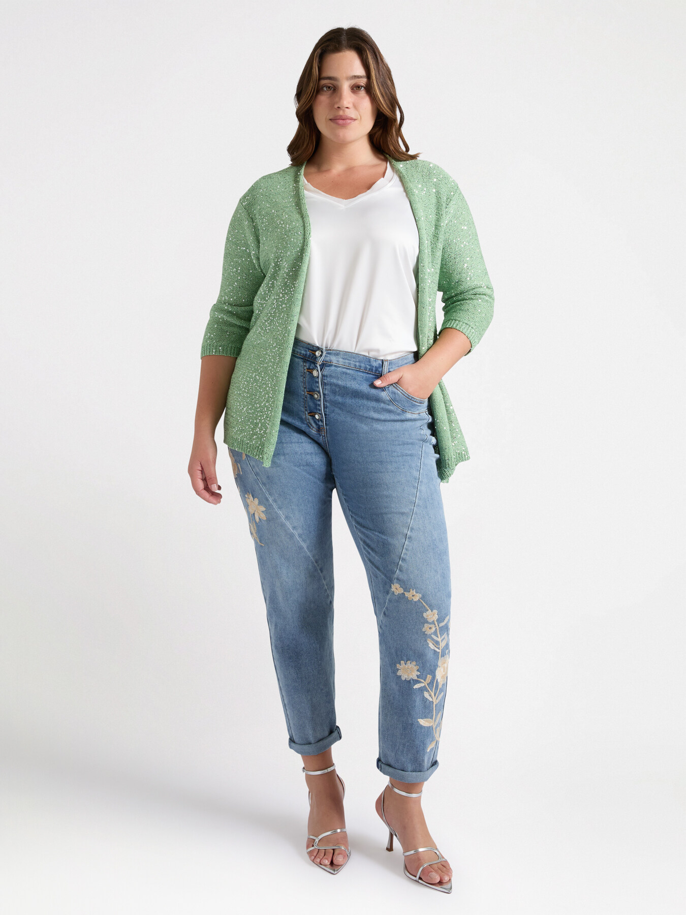 Cardigan con paillettes image number 1