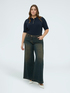 Jeans Wide Leg con applicazioni luminose image number 2