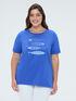 T-Shirt aus Baumwolle mit Print und Perlen image number 0