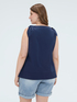 Cotton top with bow knots on the shoulders image number 1