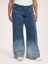 Wide Leg Jeans with Rhinestone Embellishment image number 0