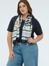 Long scarf with marini&egrave;re print image number 0