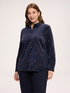 Corduroy shirt with floral embroidery image number 0