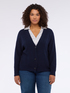 V-neck knit cardigan image number 2