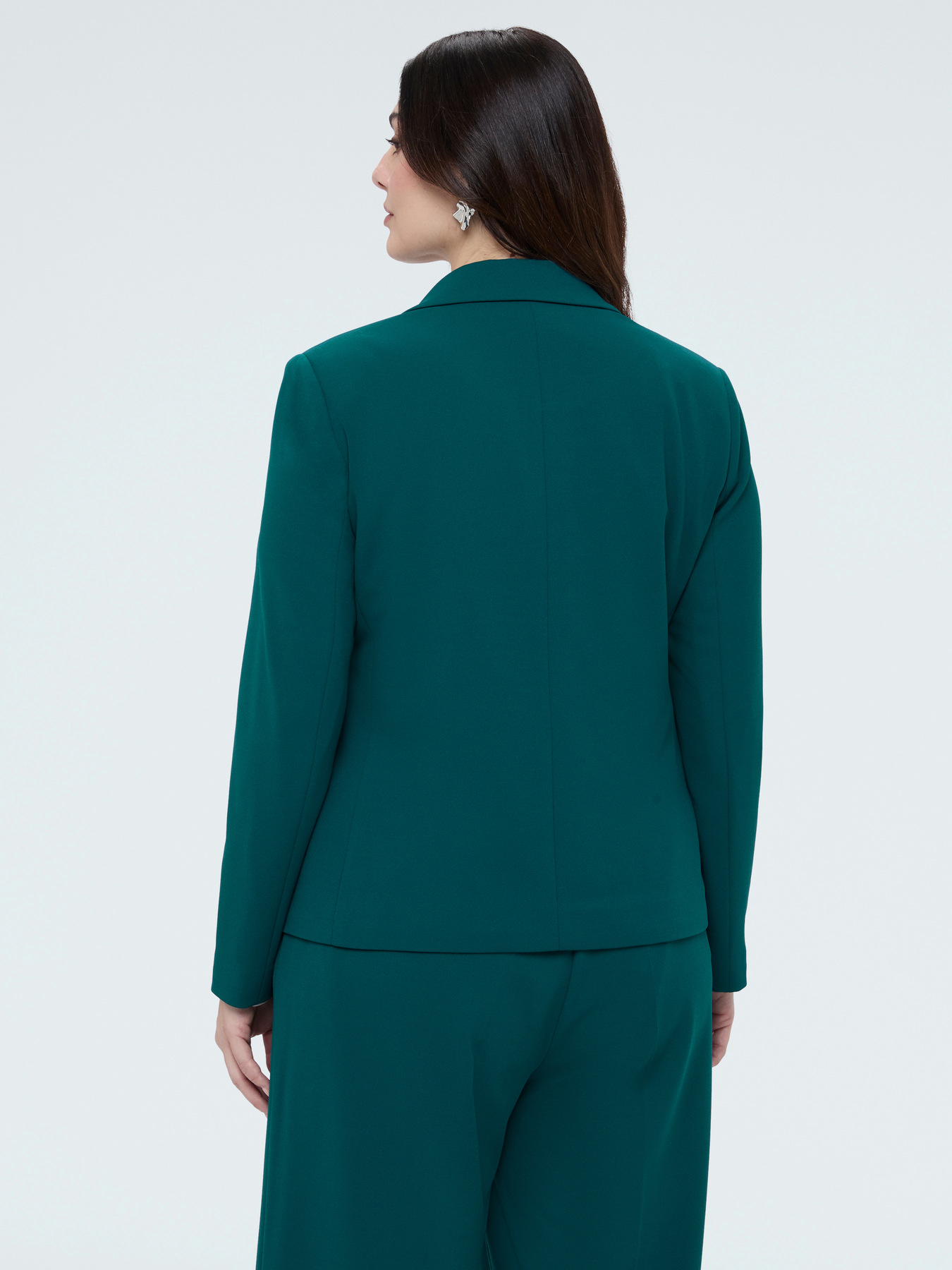Blazer cropped in tessuto stretch image number 2
