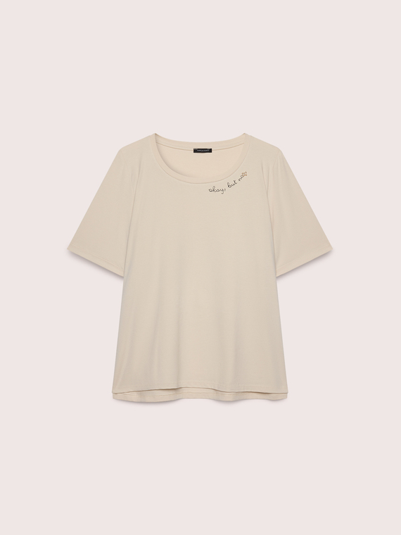 Cotton t-shirt with lettering