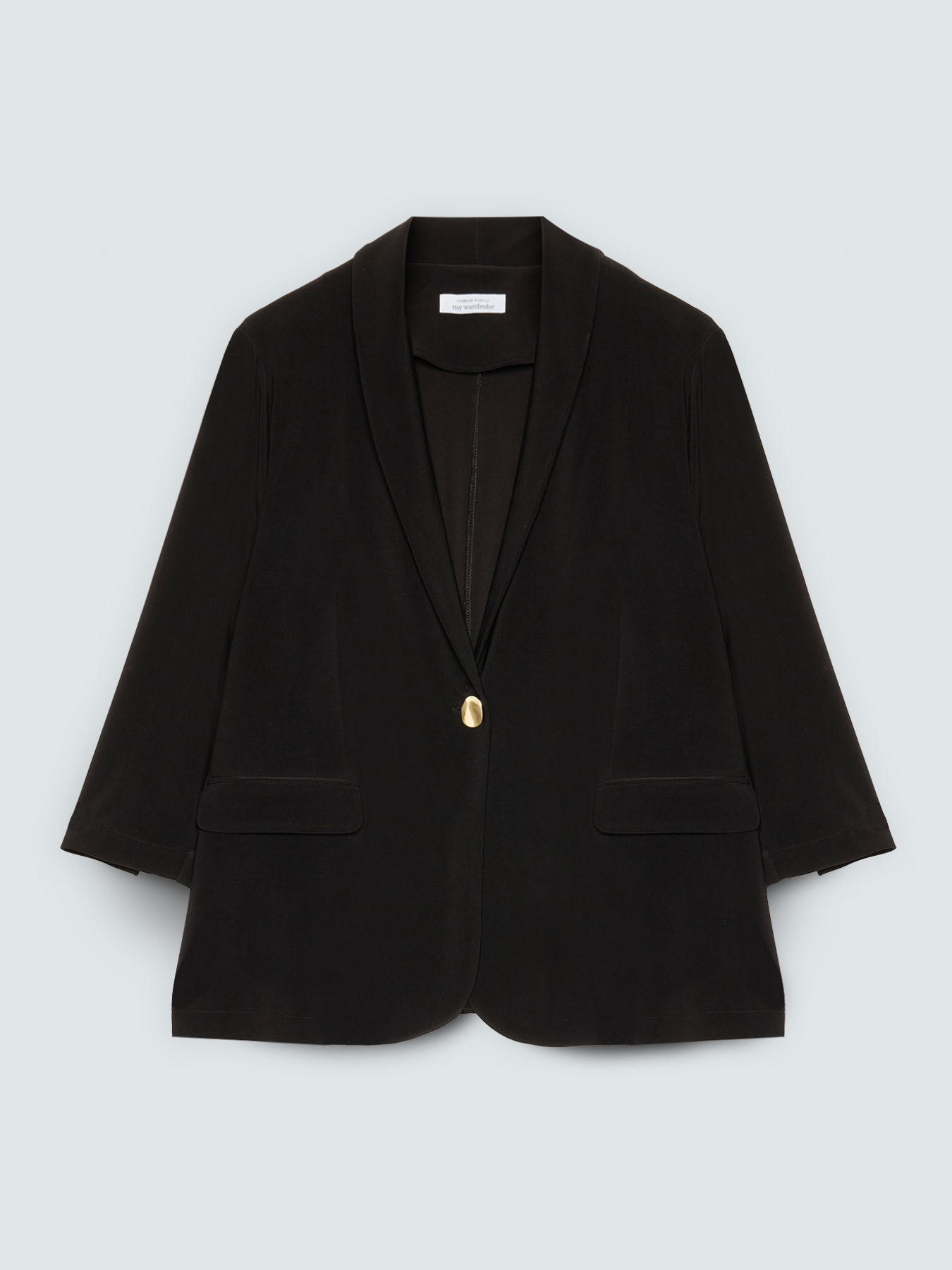 Blazer in jersey con maniche a tre quarti image number 4