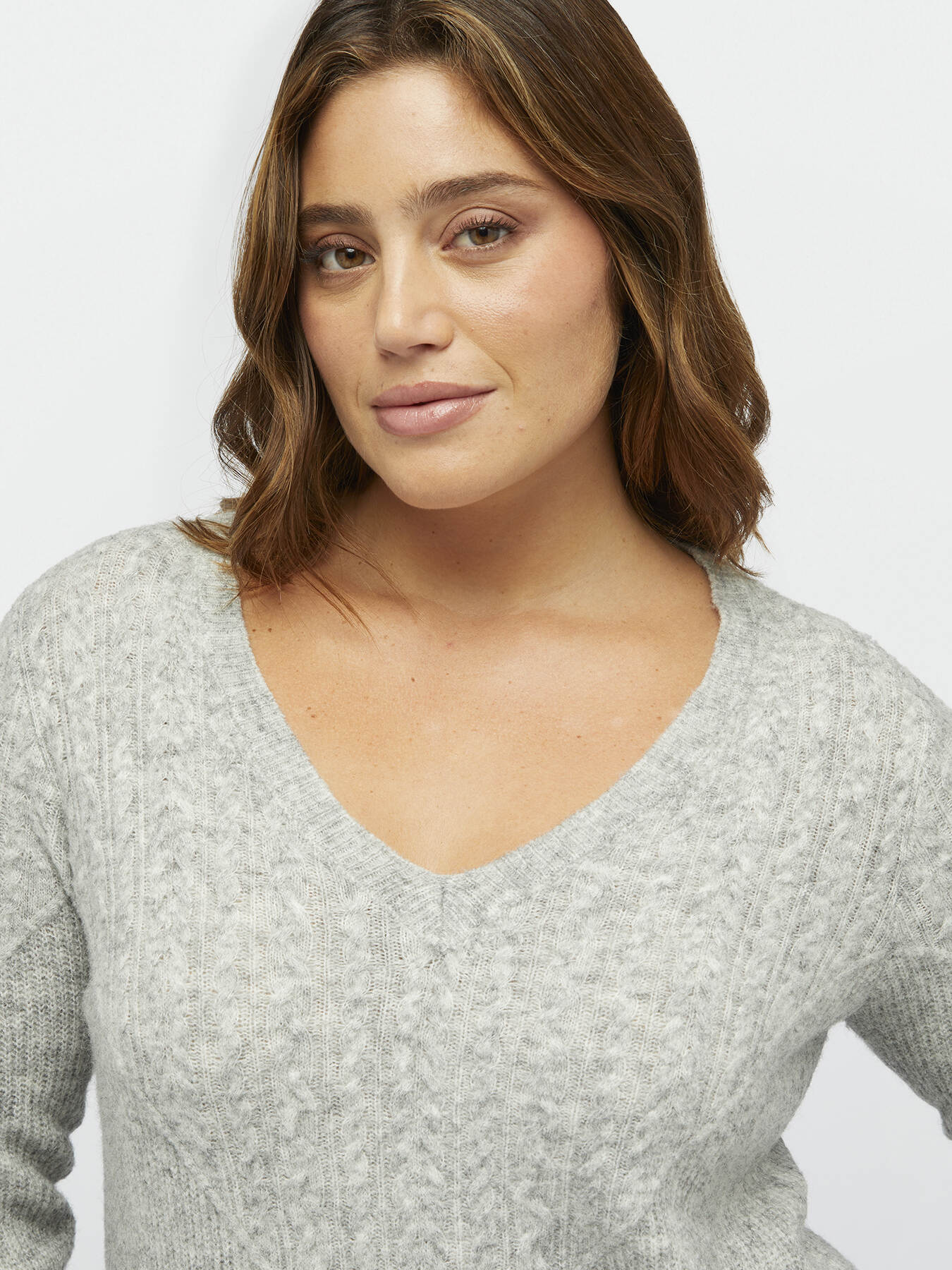 Sweater with mixed patterns image number 3