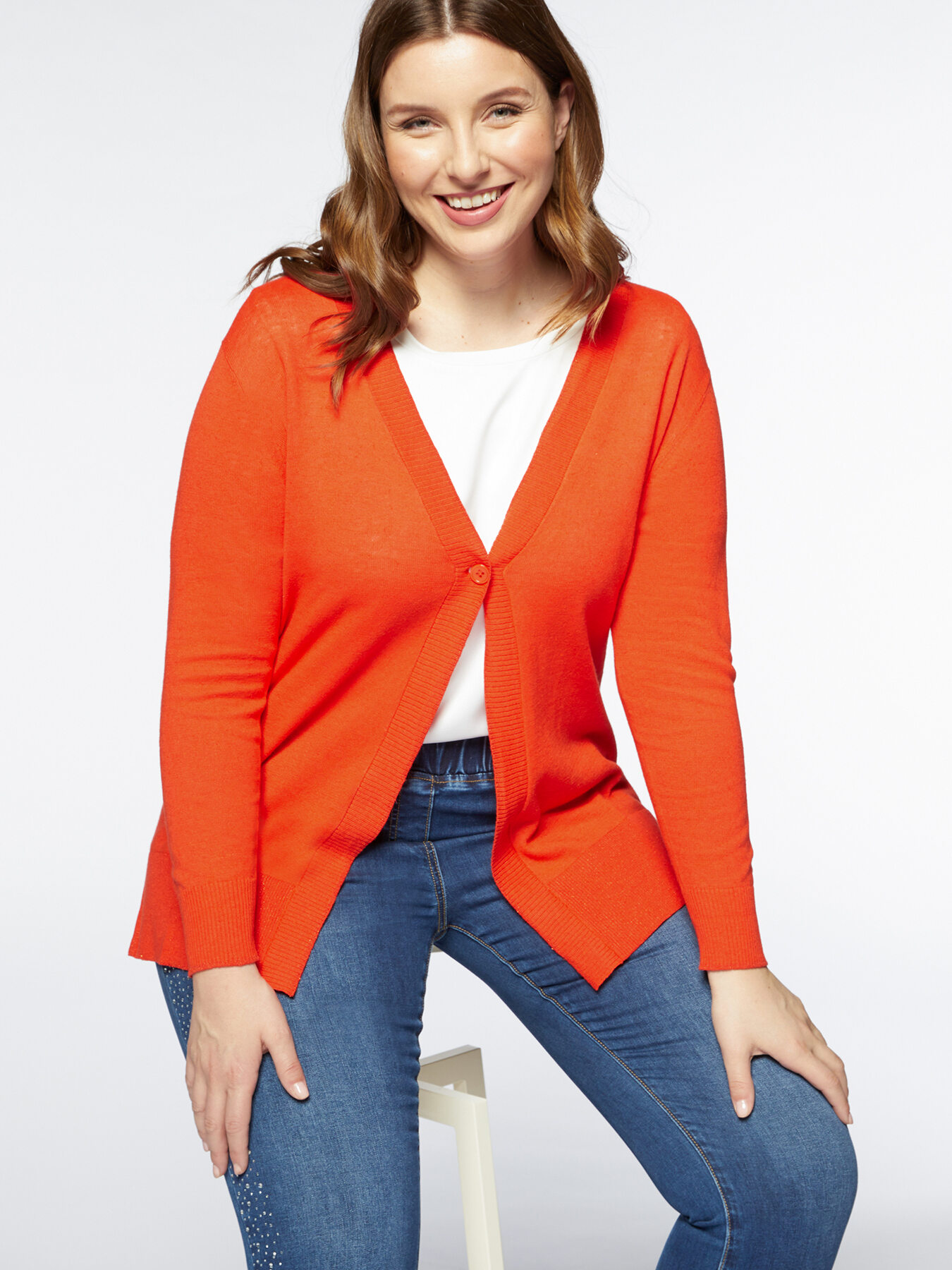 C&aacute;rdigan largo mezcla de lino image number 3