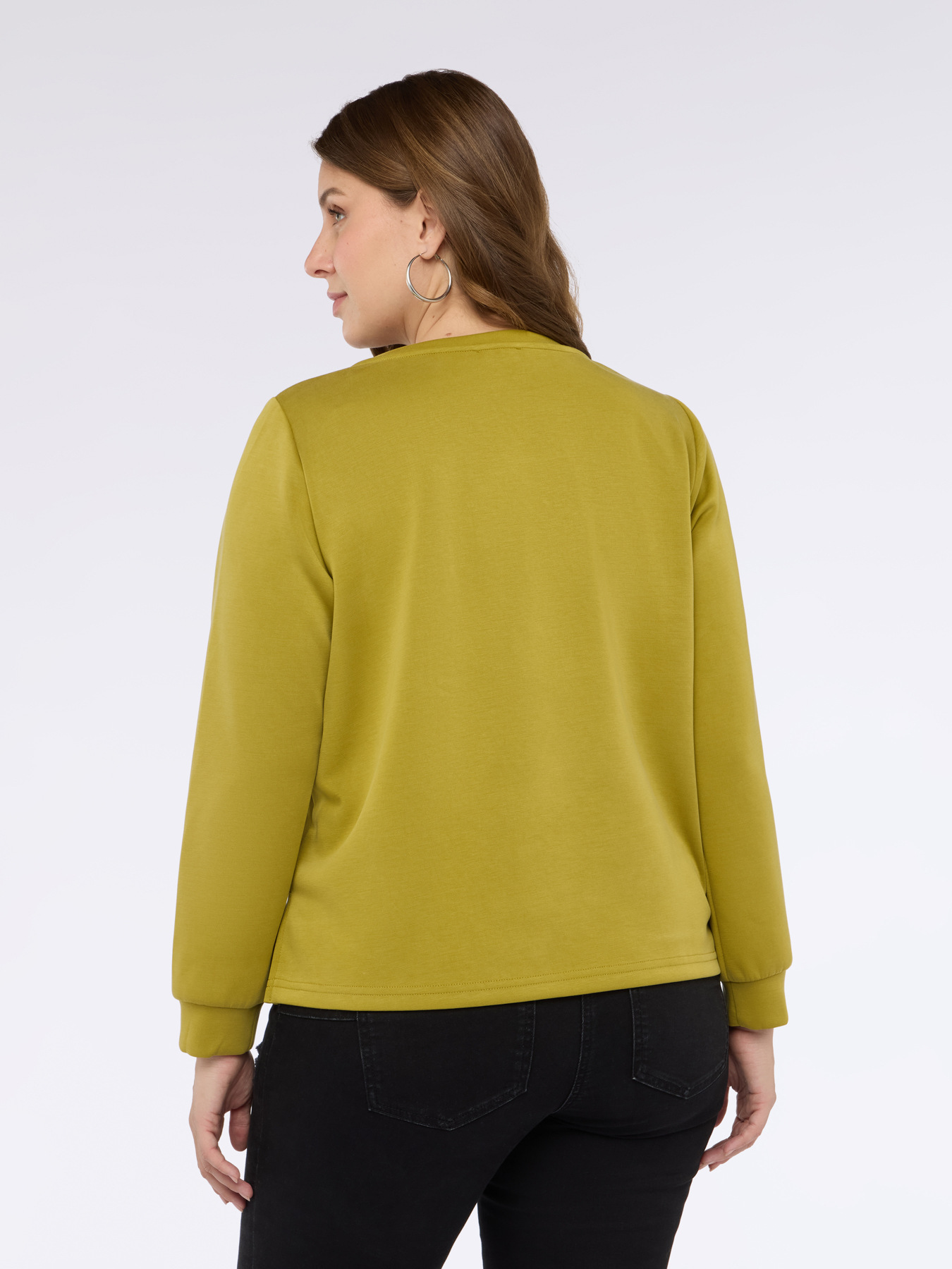 Sweatshirt aus Scuba mit Nieten image number 1