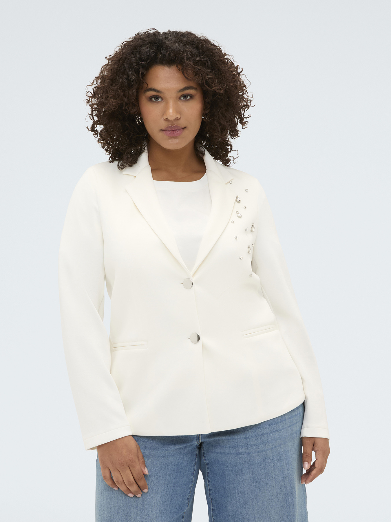 Blazer en scuba avec applications crystal image number 2