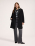 Manteau crois&eacute; en laine m&eacute;lang&eacute;e image number 4