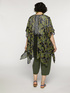 Palm print caftan with embroidery image number 1