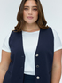 Stretch fabric vest image number 3