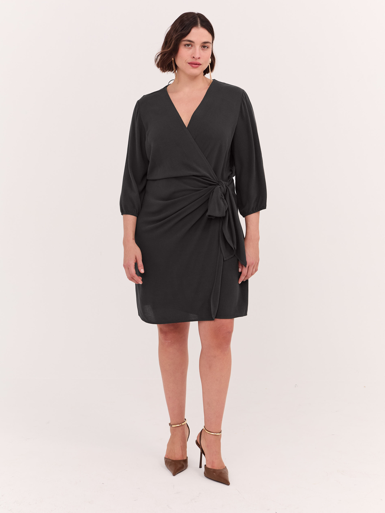 JOY wrap dress in viscose image number 2