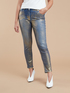 Skinny-Jeans mit Gold-Optik image number 2