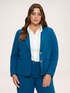 Blazer cropped in tessuto stretch image number 0