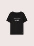 T-shirt en coton avec inscription ironique image number 4