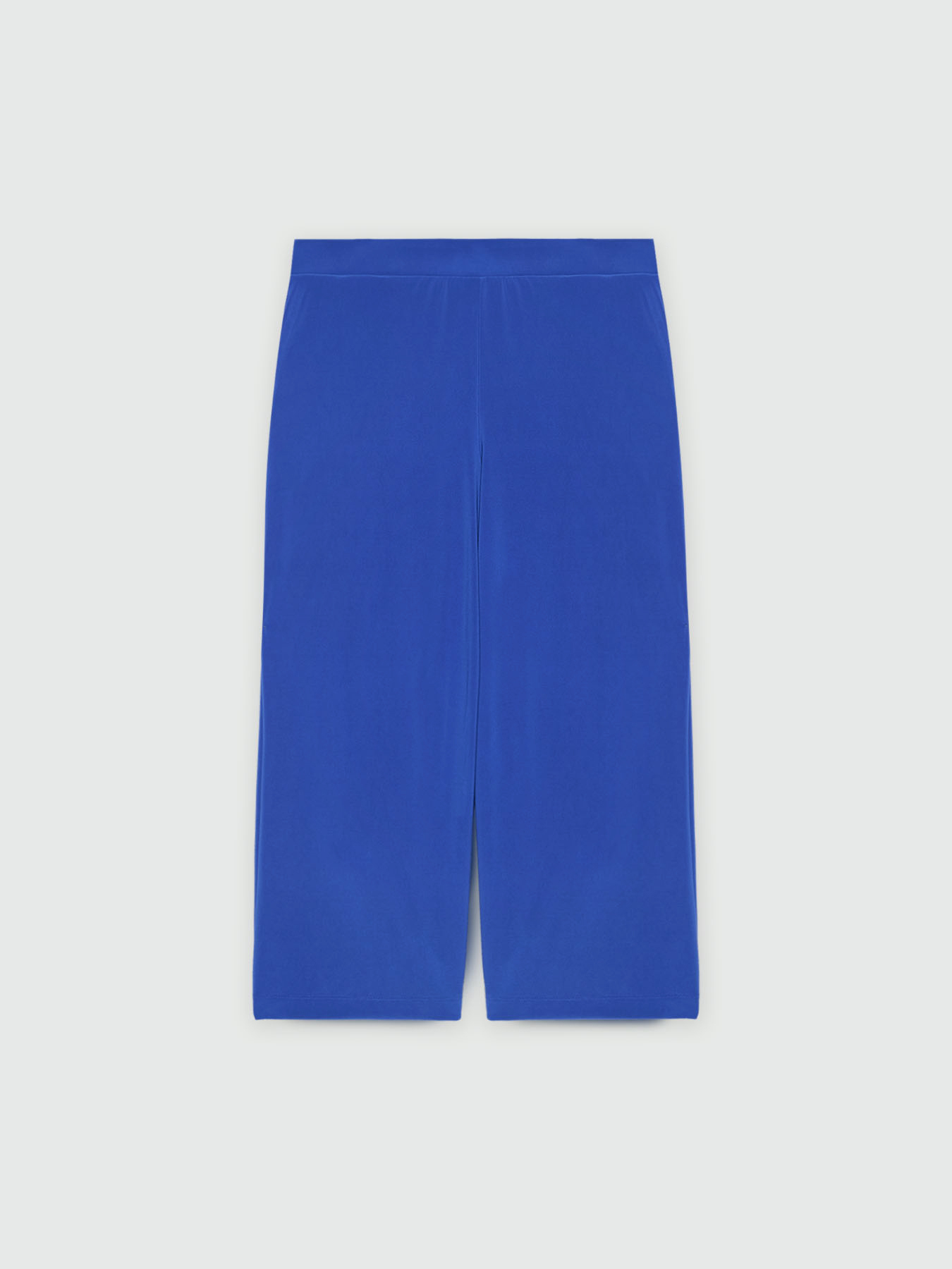 Pantaloni cropped ampi in jersey image number 4
