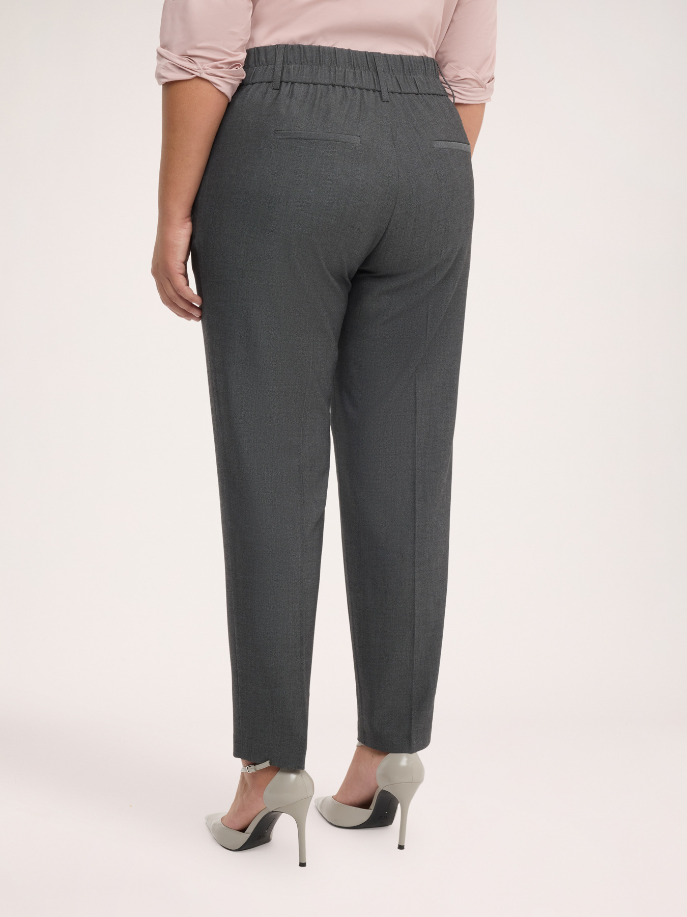 Carrot fit trousers in viscose blend image number 1