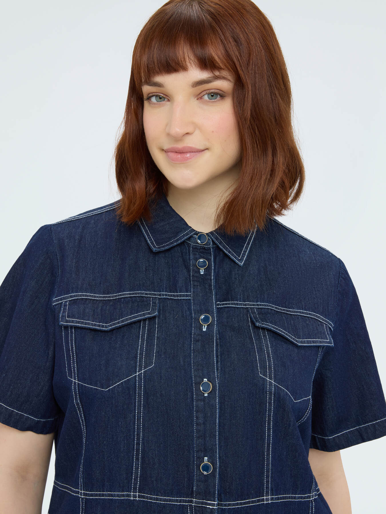 Vestito chemisier in denim image number 2