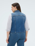 Gilet in denim con strass image number 1