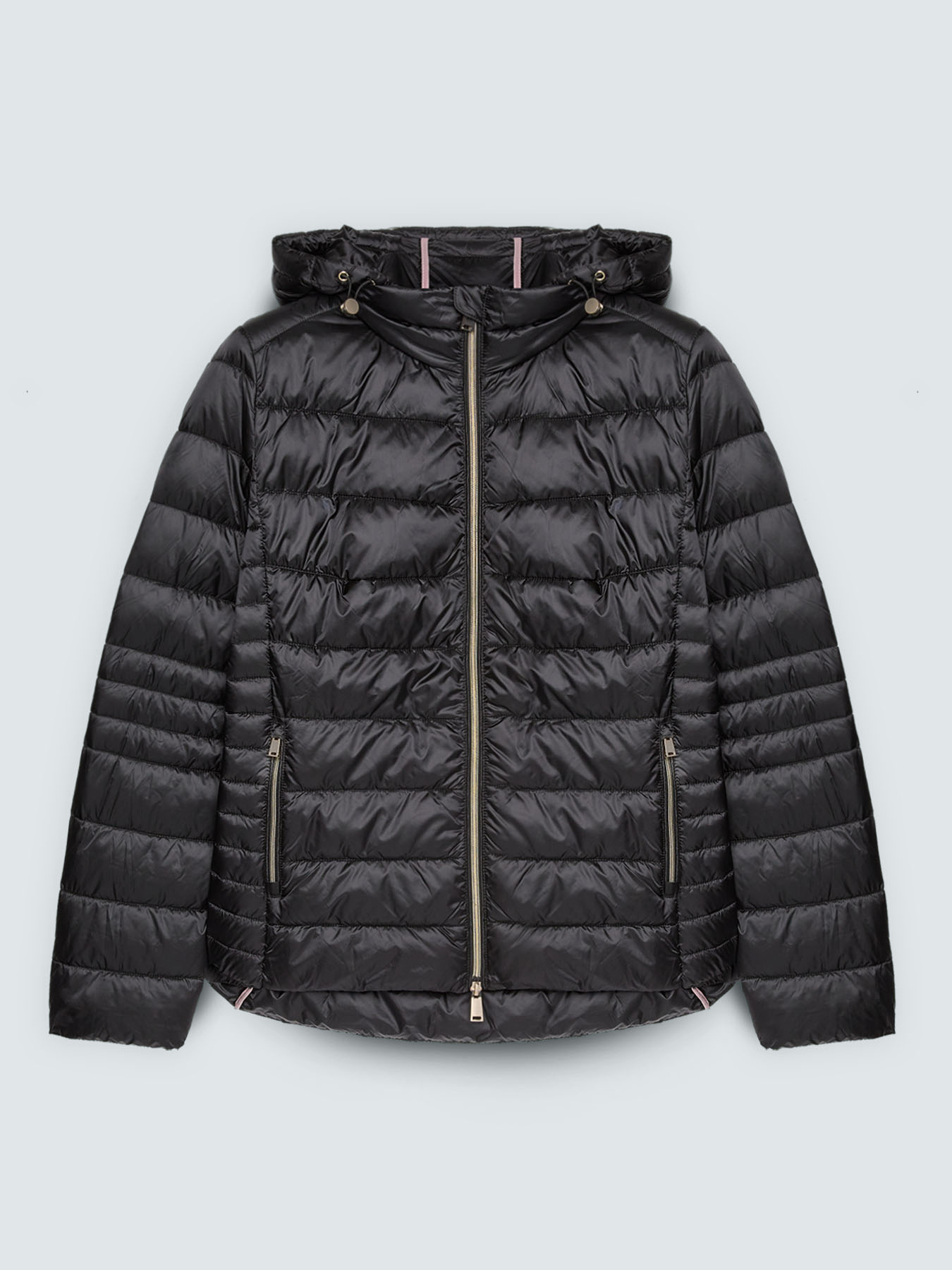 Quilted down jacket with detachable hood image number 5