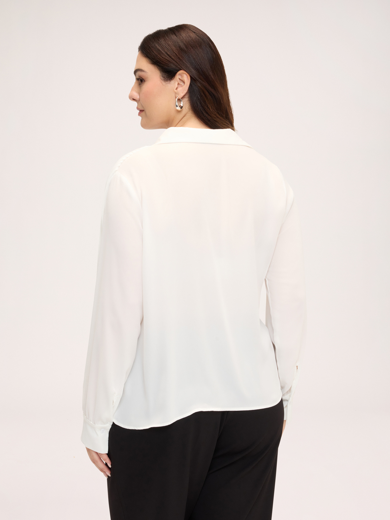 Pleated georgette shirt image number 1
