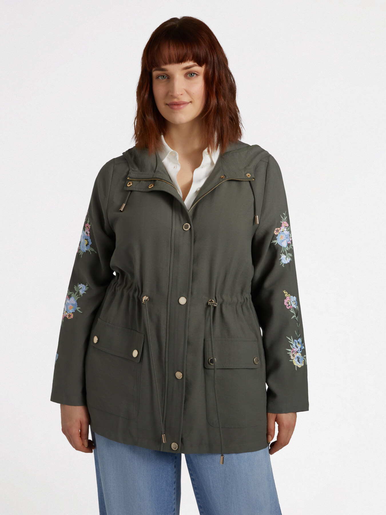 Lightweight embroidered parka image number 4