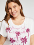 T-shirt with embroidered palm trees image number 3