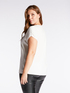 T-Shirt aus zwei Stoffen mit Aufdruck image number 1