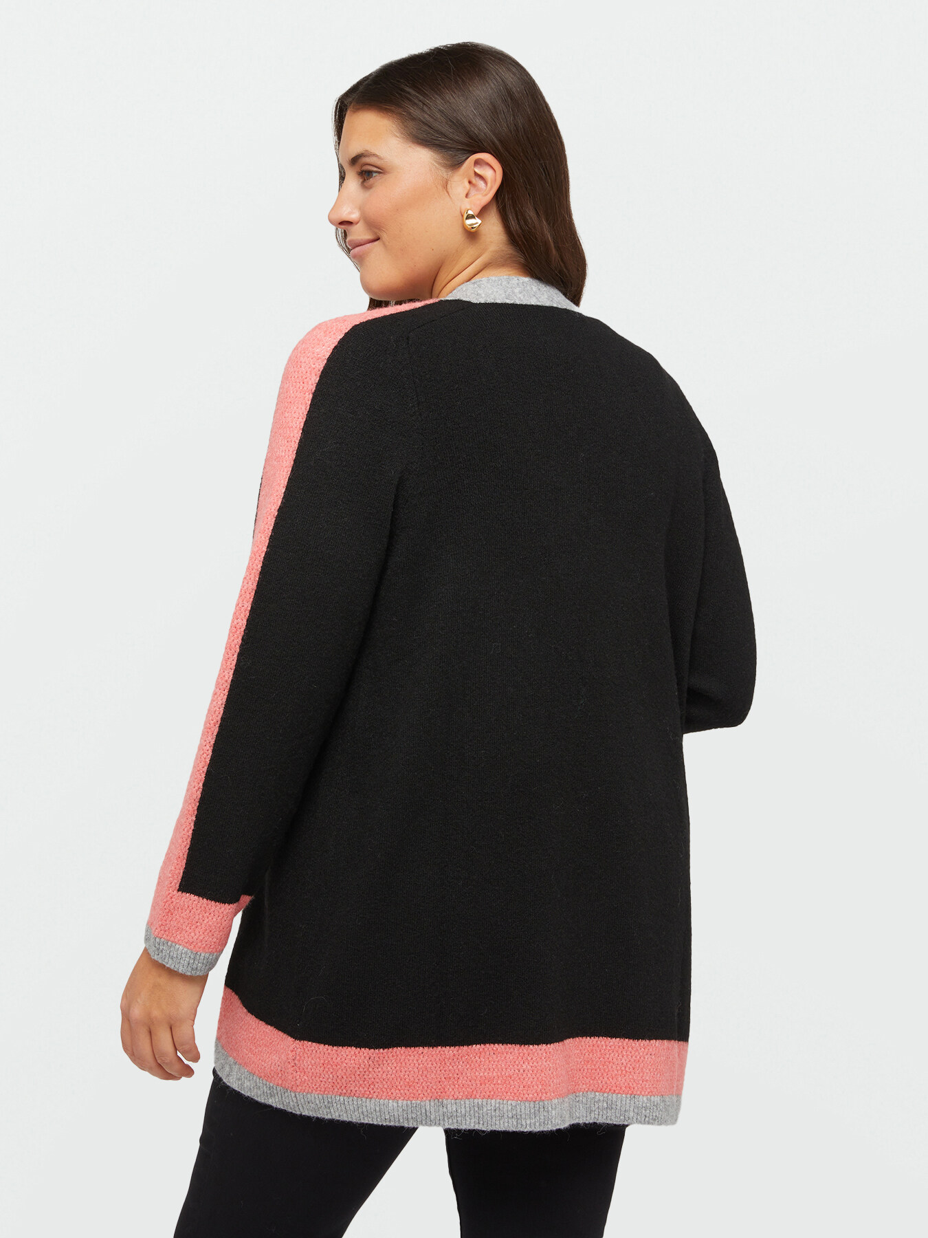 Cardigan mit farblich abgesetzten Bord&uuml;ren image number 1