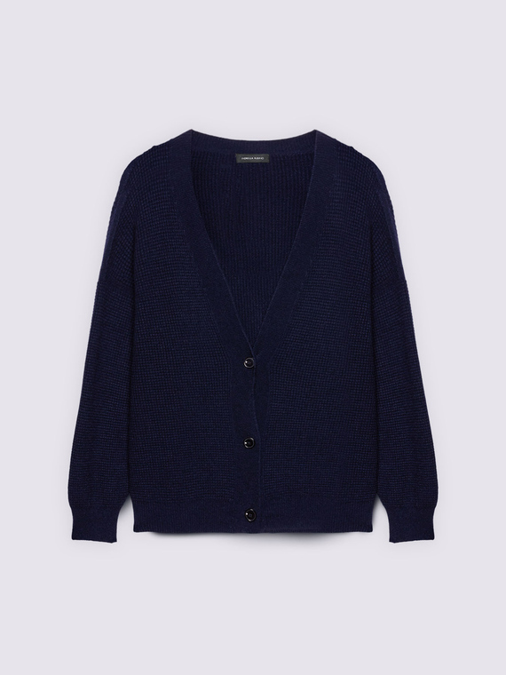 Cardigan in maglia con scollo a V