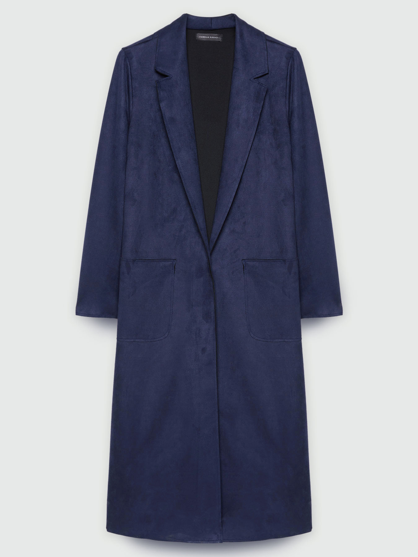 Long soft touch trench coat open in front image number 5