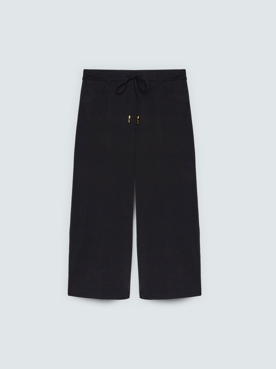 Pantalon Cropped en Point de Milan