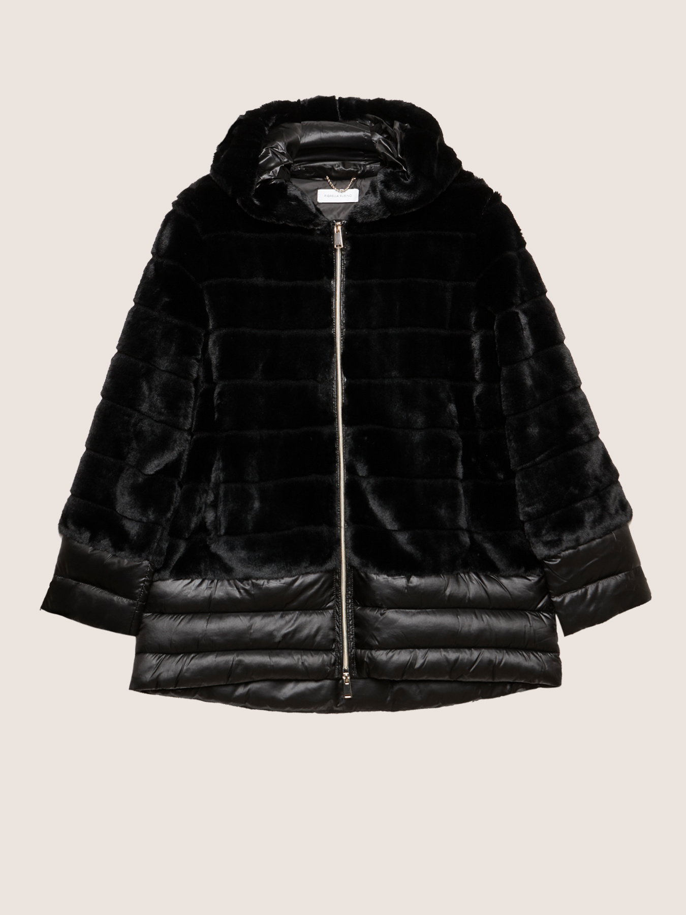 Cazadora de nailon y pelo sint&eacute;tico image number 3