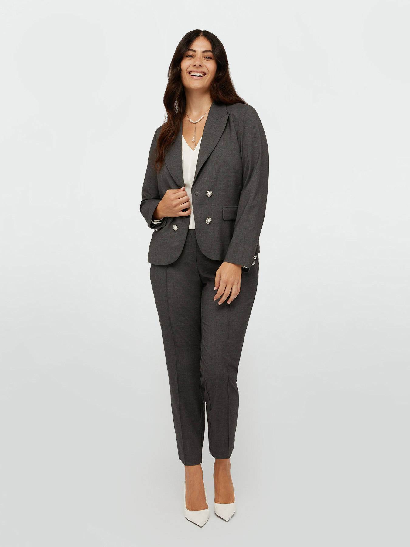 Grey m&eacute;lange blazer image number 1