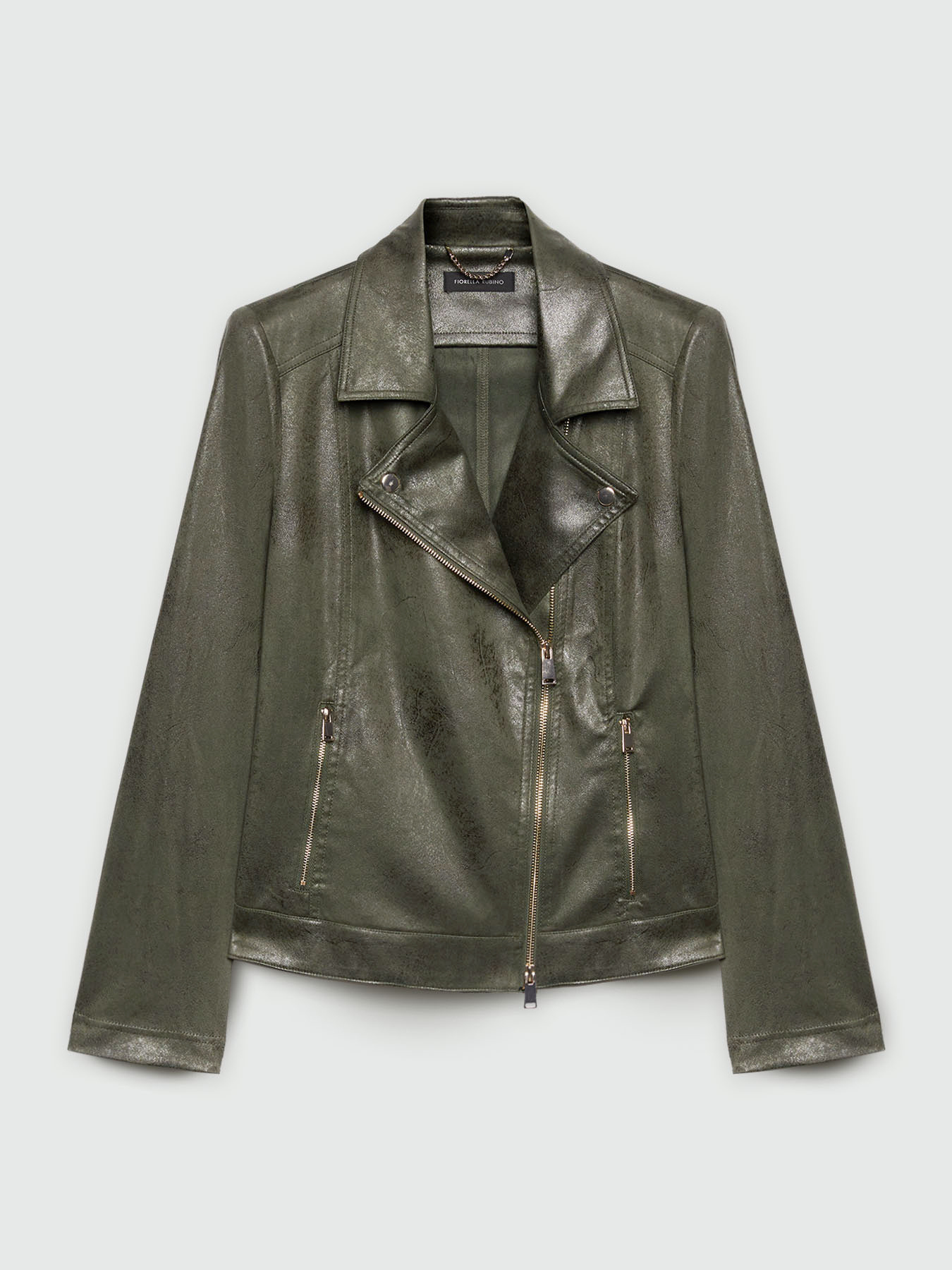 Chaqueta biker efecto gastado image number 5