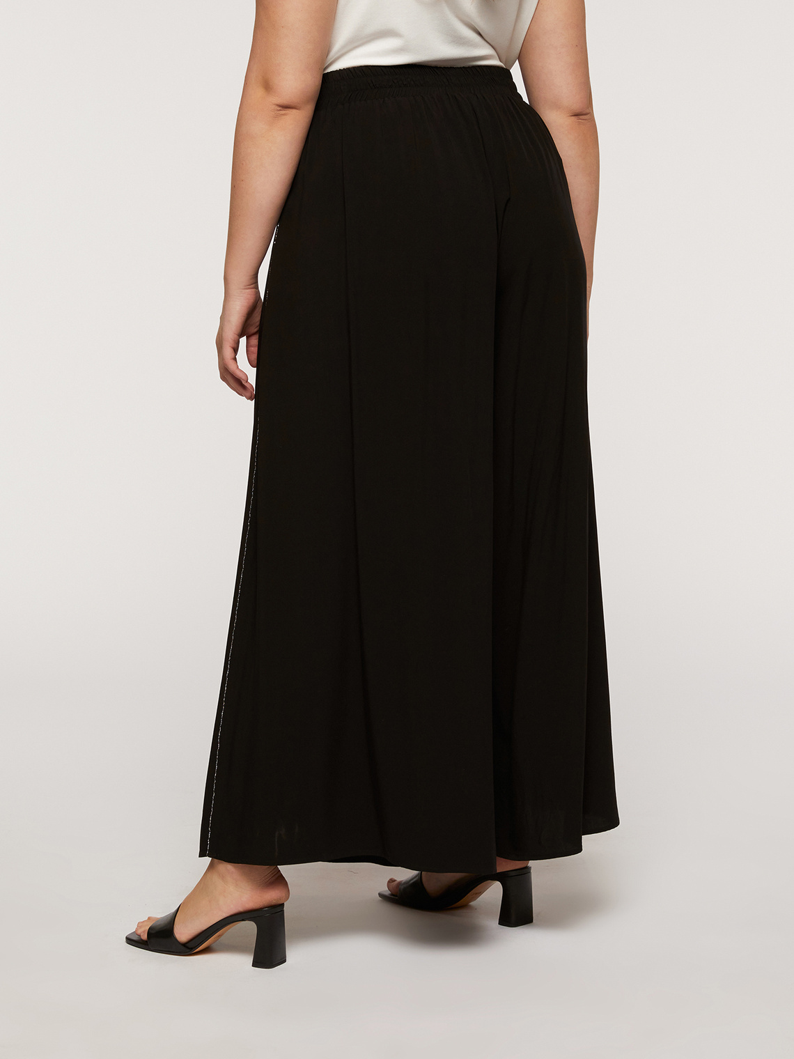 Pantaloni palazzo con ricamo - FiorellaRubino.com