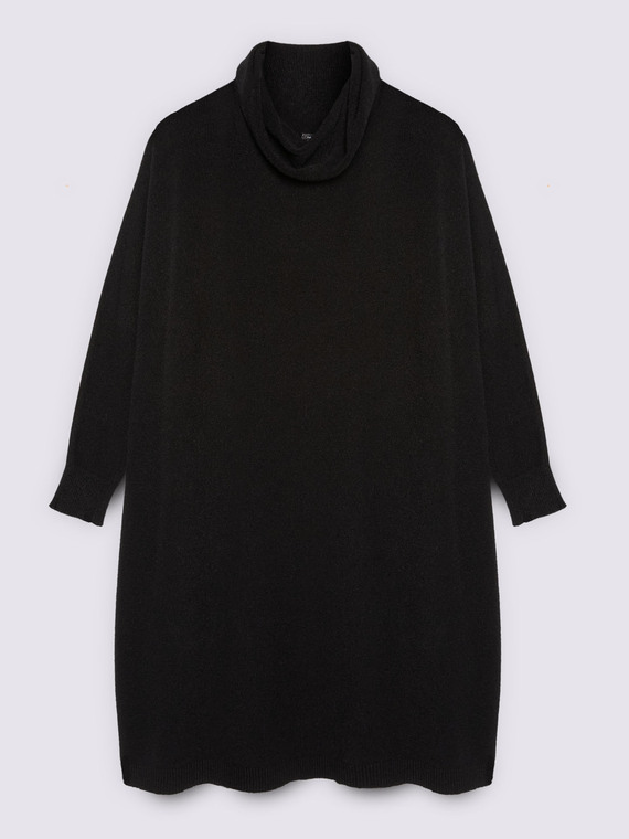 Maglia dolcevita lunga in misto viscosa - vista alternativa | Fiorella Rubino