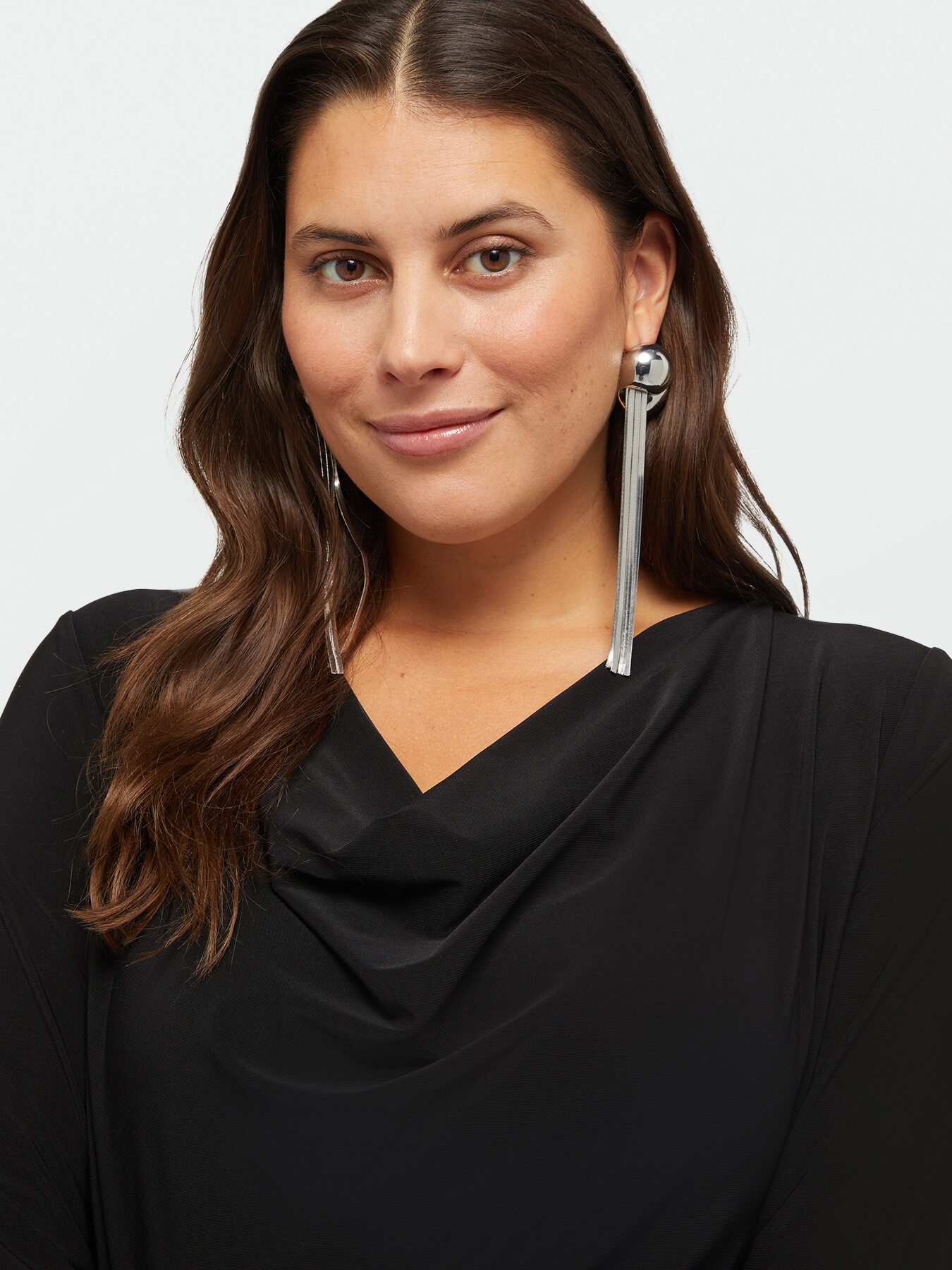 T-shirt with cowl neck image number 2