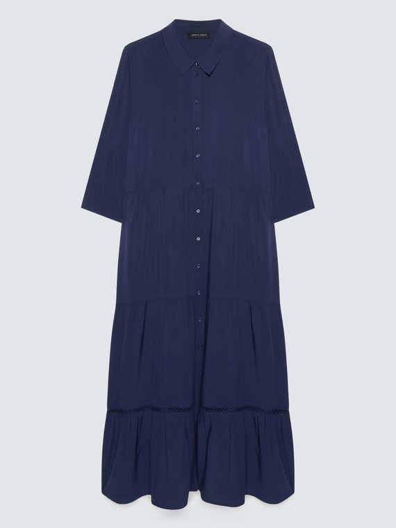 Robe longue chemise en viscose