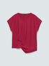 T-shirt con drappeggio e punti luce image number 4