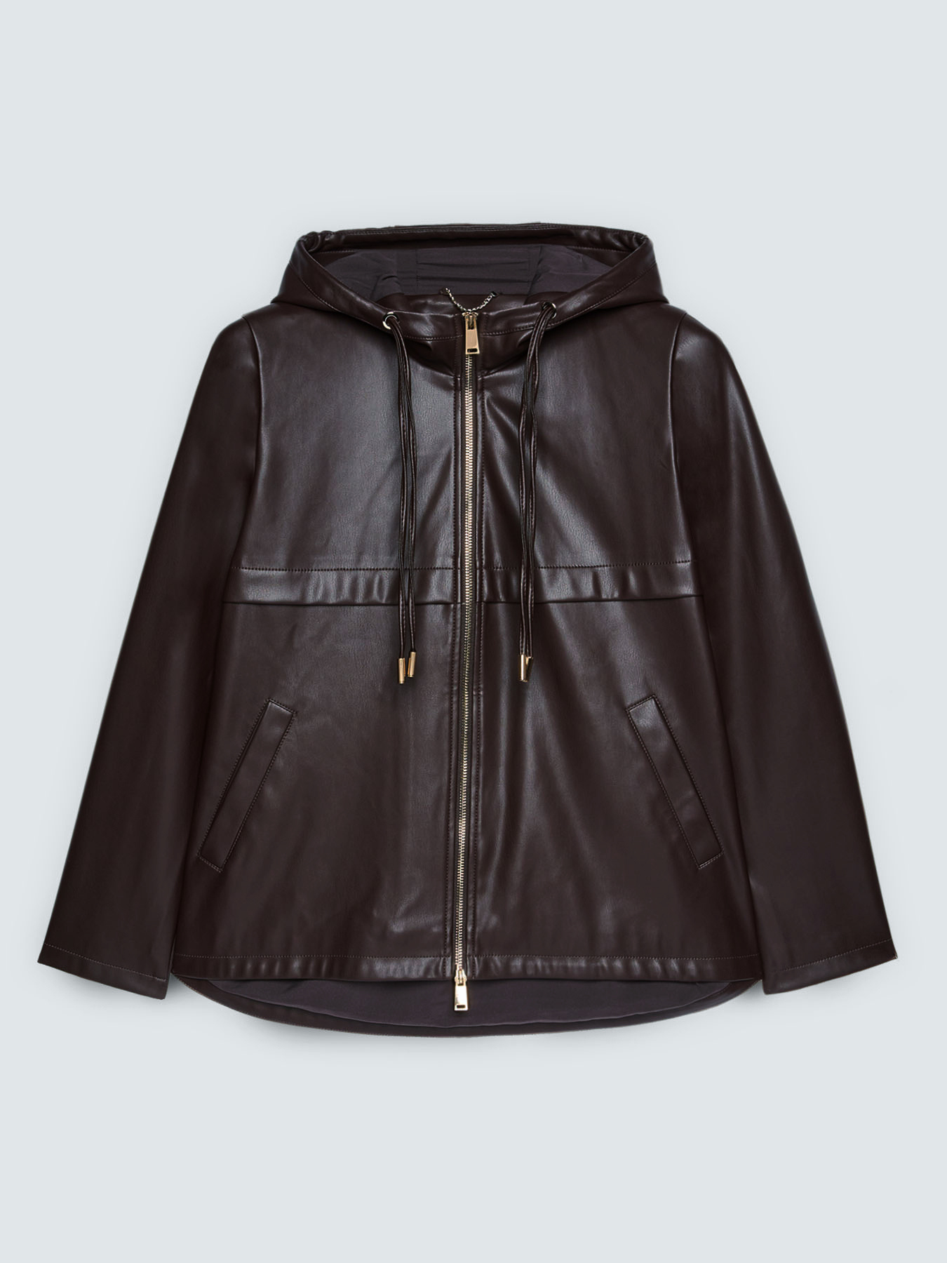 Hooded biker jacket image number 4