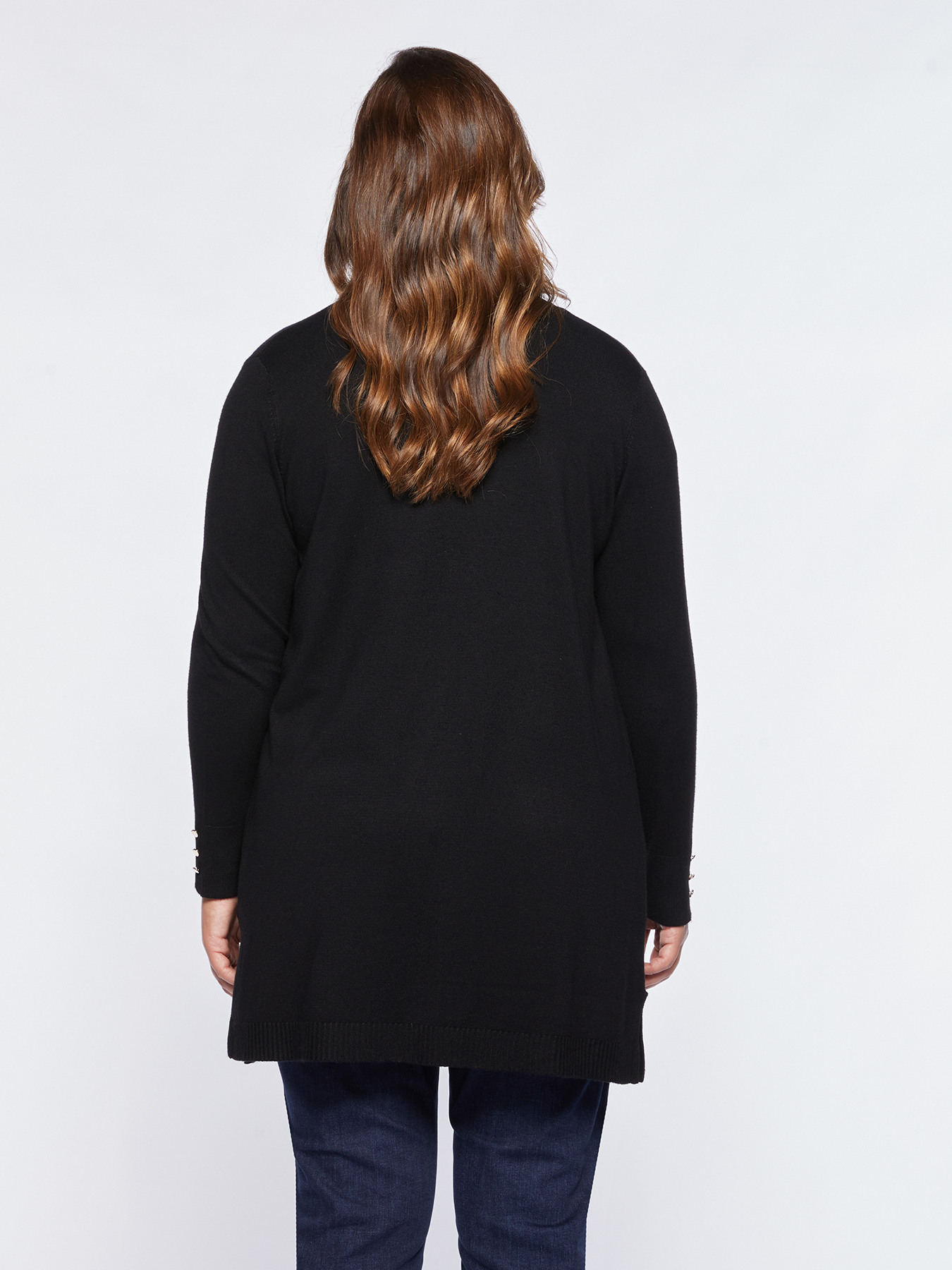 Long open front cardigan image number 1